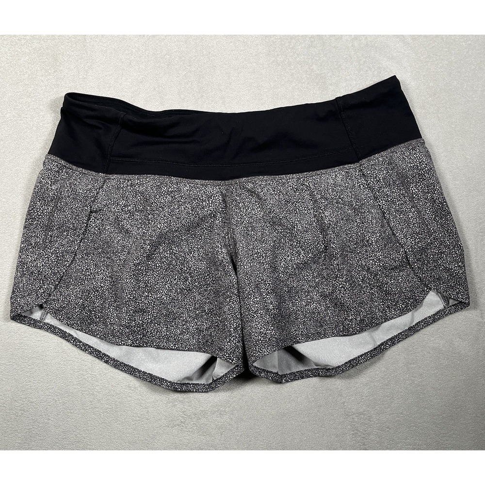 Lululemon Run Times Short Size 8 Sea Spray Alpine White Dark Chrome Swift Ultra
